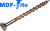 W/SCREW CSK REC MDF-TITE 3.9 X 45 NET-COAT YELLOW