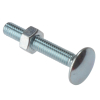 COACH BOLT+NUT STL ZINC M10 X 80