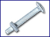 ROOF BOLT +NUT STL ZINC M12 X 25