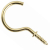 CUP HOOK SHOULDERED BRASSED 38MM (FROM SHOULDER) X 5G