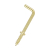 CUP HOOK SQUARE BRASSED 38MM X 5G SHOULDERED