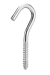 SCREW M HOOK ZINC 10G X 60MM