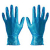 BOX=100 POWDERED BLUE VINYL GLOVES SIZE LARGE P/N 11013