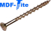WOODSCREW CSK REC MDF-TITE 3.9 X 45 NET-COAT YELLOW