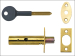 PM444 Door Security Bolt Brass Finish Visi of 1