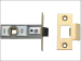 M888 Tubular Mortice Latch 64m m 2.5 inch Chrome Finish Pack