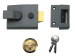 89 Deadlock Nightlatch DMG Sat in Chrome Cylinder 60mm Backse