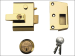 P2 Double Security Nightlatch Brasslux Finish 40mm Backset V