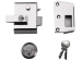 P2 Double Security Nightlatch DMG/PB Finish 40mm Backset Vis