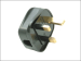 Black 13 Amp Fused Heavy-Duty Rubber Plug