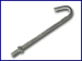 HOOK BOLT & NUT STL Z/Y M6 X 80
