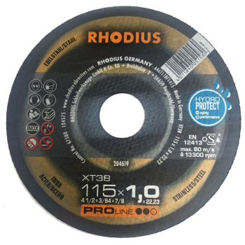 METAL CUTTING DISC 115X1X22 XT38INOX RHODIUS TOP FOR ST/ST