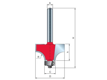 ROUTER BIT ROUNDING OVER 19 X 12.7 1/4  F03FR01770
