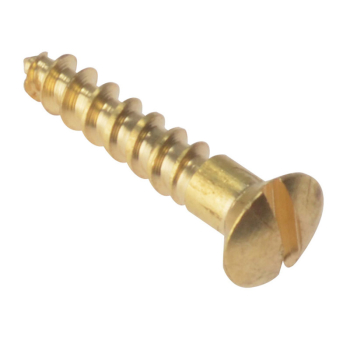 Woodscrew Raised Countersunk Slotted Brass