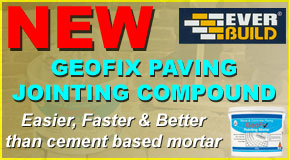 Everbuild Geofix Paving Jointing Compound. Easier, Faster and Better Than Cement Based Mortar!