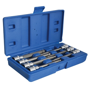 3/8in Drive Extra Long Hex Ball Socket Bit Set, 7 Piece 3/8in Drive Extra Long Hex Ball Socket Bit Set, 7 Piece