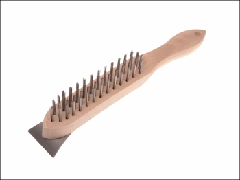580/4S Lightweight Scratch Brush with Scraper - 4 Row 580/4S Lightweight Scratch Brush with Scraper - 4 Row