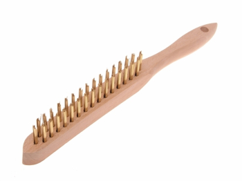 680/B2 Brass Wire Scratch Brush - 2 Row 680/B2 Brass Wire Scratch Brush - 2 Row