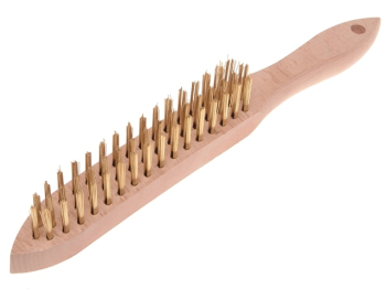 680/B3 Brass Wire Scratch Brush - 3 Row 680/B3 Brass Wire Scratch Brush - 3 Row