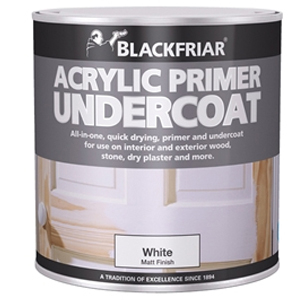 Quick Drying Acrylic Primer Undercoat White 1 litre