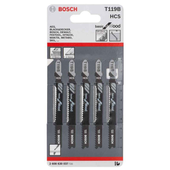 Bosch Jigsaw Blades Basic For Wood T119B P/N 2608630037