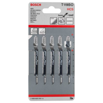 Bosch Jigsaw Blades Basic For Wood T119BO P/N 2608630310