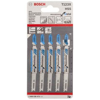 Bosch Jigsaw Blades Progressor For Metal T123X P/N 2608638473
