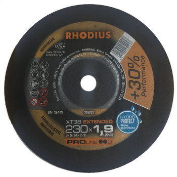METAL CUTT DISC 230X1.9 X22 XT38INOX RHODIUS TOP FOR ST/ST