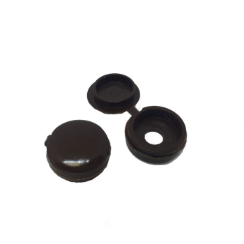 DARK BROWN HINGED SCREW COVER CAP 6-8G DARK BROWN HINGED SCREW COVER CAP 6-8G