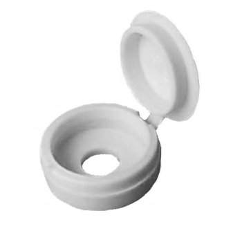 WHITE HINGED SCREW CAP 6-8G WHITE HINGED SCREW CAP 6-8G