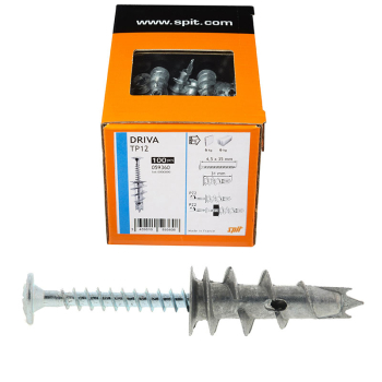 METAL DRIVA SCREW SPIT TP12 P/N 059360 Box 100 METAL DRIVA SCREW SPIT TP12 P/N 059360 Box 100