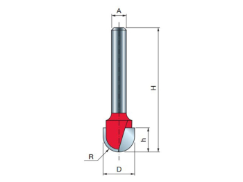 ROUTER BIT ROUND NOSE 1/4 9.5 X 9.0  F03FR01592 ROUTER BIT ROUND NOSE 1/4 9.5 X 9.0  F03FR01592