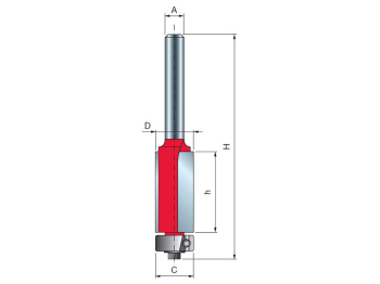 ROUTER BIT BEARING FLUSH TRIM 12.7 X 12.7 1/4  F03FR01940