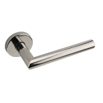 Mitred Lever on Rose Eclipse J31999 Satin Stainless Steel Mitred Lever on Rose Eclipse J31999 Satin Stainless Steel