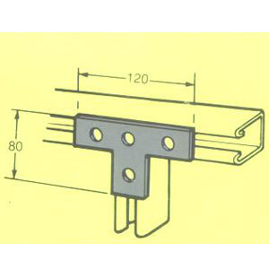 MB603 T BRACKET 3 X 1 HOLE 120mm X 80mm FB-121 CHFTB/005 MB603 T BRACKET 3 X 1 HOLE 120mm X 80mm FB-121 CHFTB/005