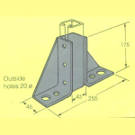 MB702 SINGLE CHANNEL GUSETTED BRACKET FB-109/41 CHGBP/005 MB702 SINGLE CHANNEL GUSETTED BRACKET FB-109/41 CHGBP/005