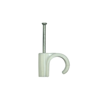 Masonry nail pipe clip White Unifix - 22mm
