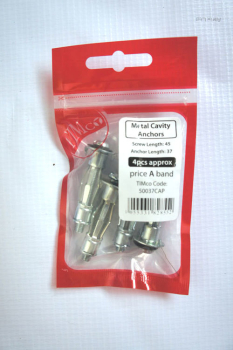 TIMBAG 50037CAB BAG=70 METAL CAVITY ANCHORS 5 X 37 TIMBAG 50037CAB BAG=70 METAL CAVITY ANCHORS 5 X 37