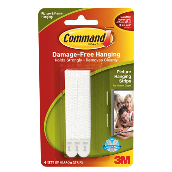 3M COMMAND NARROW PICTURE STRIPS 17207