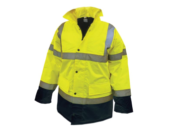 Scan High-Visibility Yellow/Black Waterproof Motorway Jacket