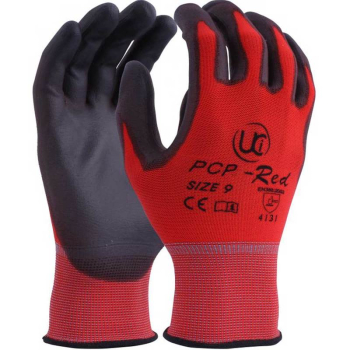 PU Coated Polyester Glove RED - PCP-RED