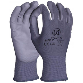 PU Coated Polyester Glove Grey - PCP-G