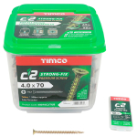 5.0 X 70mm C2 TUB=375 Multi Purpose Performance Woodscrew 5.0 X 70mm C2 TUB=375 Multi Purpose Performance Woodscrew