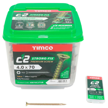 5.0 X 70mm C2 TUB=375 Multi Purpose Performance Woodscrew 5.0 X 70mm C2 TUB=375 Multi Purpose Performance Woodscrew