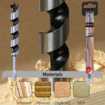 WOOD AUGER BIT 8 X 235 (165) HEX SHANK TIMCO ADDAX HA8235 WOOD AUGER BIT 8 X 235 (165) HEX SHANK TIMCO ADDAX HA8235