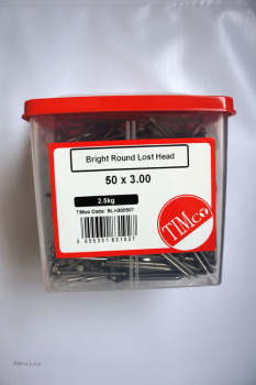 TIMTUB BLH50T TUB=2.5KG NAILS BRIGHT ROUND LOST HD 50 X 3.00 TIMTUB BLH50T TUB=2.5KG NAILS BRIGHT ROUND LOST HD 50 X 3.00