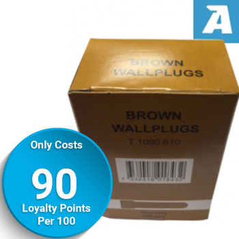 Brown Plastic Wallplugs 100 PCS - Costs 90 points