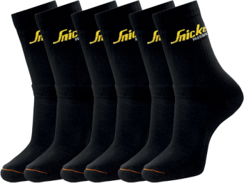 SNICKERS 9211 AW 3-PACK COTTON SOCKS BLACK 41-44 SNICKERS 9211 AW 3-PACK COTTON SOCKS BLACK 41-44