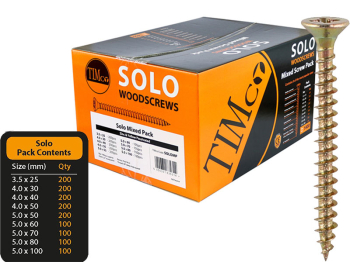 Solo Woodscrew Mixed Pack Box 1400 SOLOMP