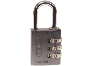145/30 30mm Aluminium Combinat ion Padlock Titanium 46585 145/30 30mm Aluminium Combinat ion Padlock Titanium 46585